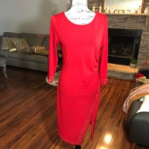 Sweater Dress | Color: Red/Gold |